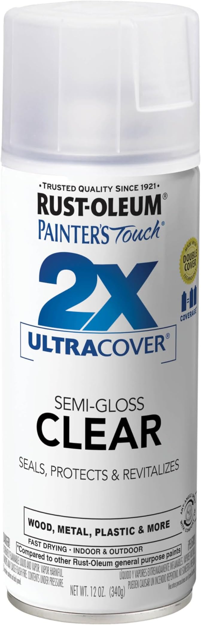 Rust-Oleum Painter's Touch 2X Ultra Cover Spray Paint, Semi-Gloss Clear | by Rust-Oleum