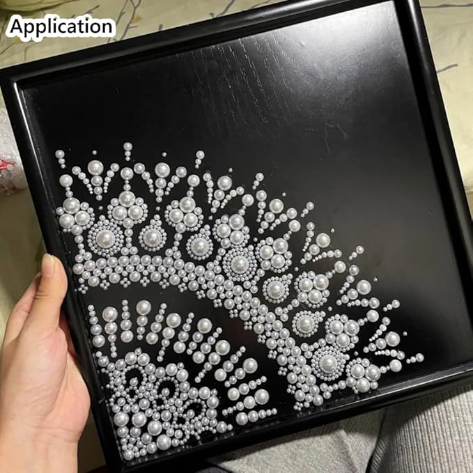 5000pcs 5mm Half Pearls for Crafts Flatback Round Half Pearl Beads for Jewelry Making Nail Art Scrapbook Craft Wedding Dress Decoration(White)