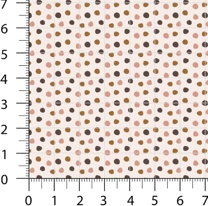 Patchwork Fabric Panel 100x155 cm, 100% Cotton Satin, 6 Coordinated Heart & Dot - Image 9