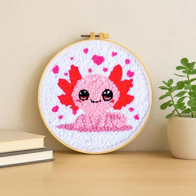 TCDZMYGS Salamander Punch Needle Kits, Cute Axolotl Punch Needle Kits - Image 2