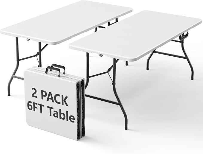 2 Pack Folding Table 6ft by FoldingFurniture