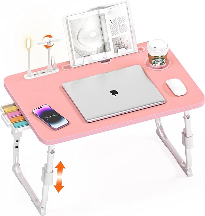 Lap Desk for Bed, Adjustable Laptop Desk by PlayimaginationtodecorateHomeOffice