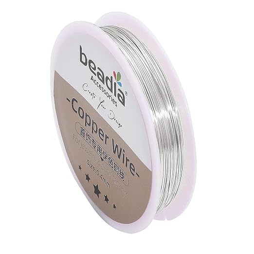 Silver Copper Wire 0.4mm Bead Cord for Bracelet Necklace Charm Beading Jewelry Making 27yard
