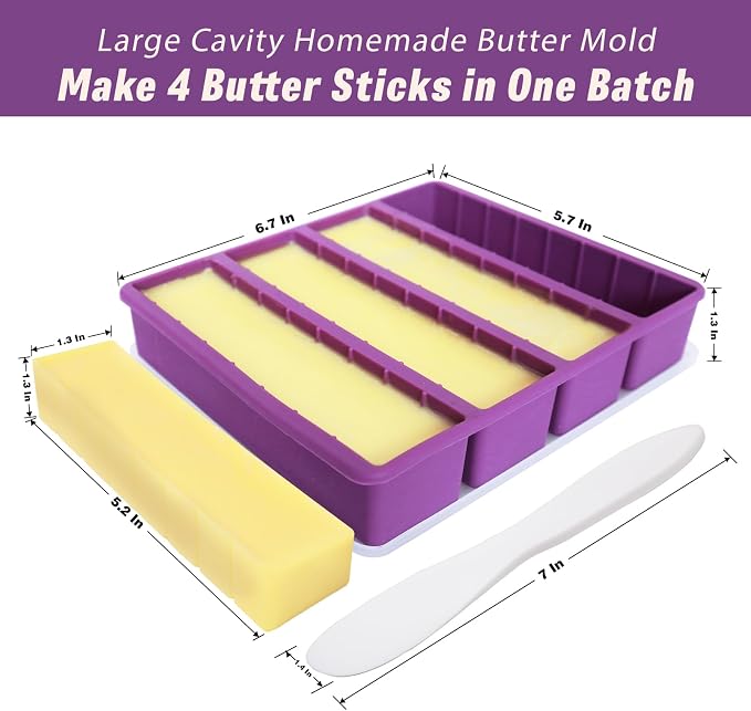 Silicone Butter Molds with Lid & Spatulas - Image 3