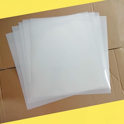 BANLTRE 10 Sheets 10 mil Mylar Sheet 12 x 12 inch Milky Translucent PET Blank Stencil Making Sheet for Machines, Laser Cutting, Cut Tool Template Material (10 mil)