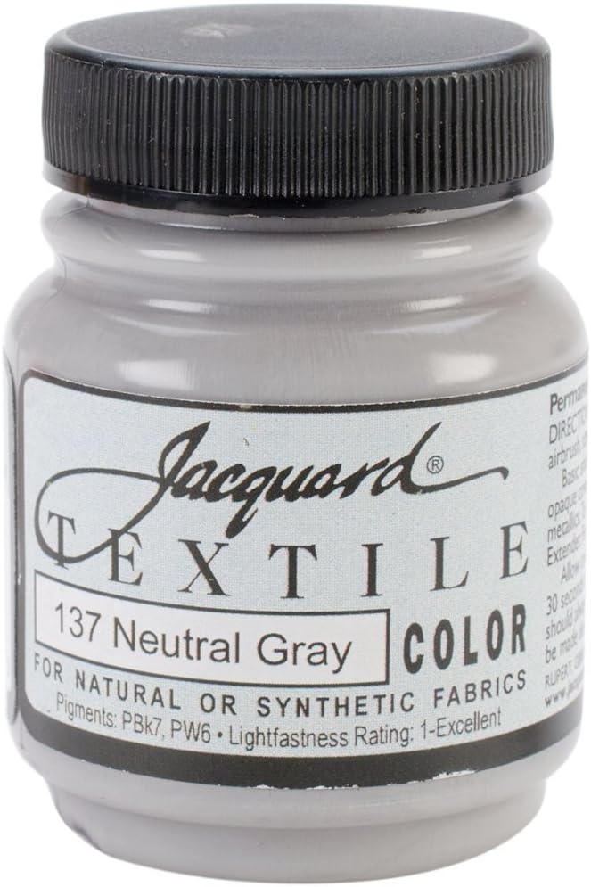 Jacquard Textile Color Neutral Grey- Permanent Fabric Paint by Jacquard