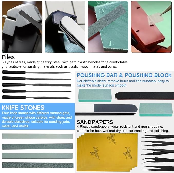 Bigstone 85 PCS Model Tools Kit Hobby Building Tool Craft Set Modeler Basic DIY - Image 5