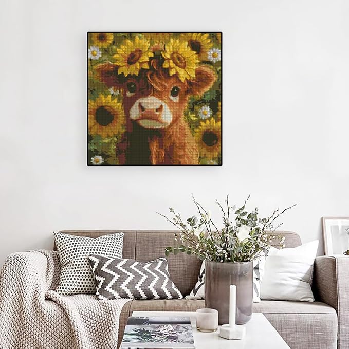 Cow Flowers Stamped Cross Stitch Kits - Image 3