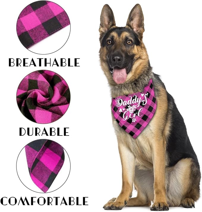 Dog Bandana, My Dad is My Hero, Dogs Scarf Classical Printing, Dogs Scarf - Image 3