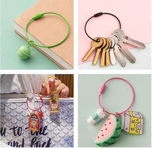 KONMAY Adjustable Wire Bracelets, Key Ring Loop Holders - Image 5