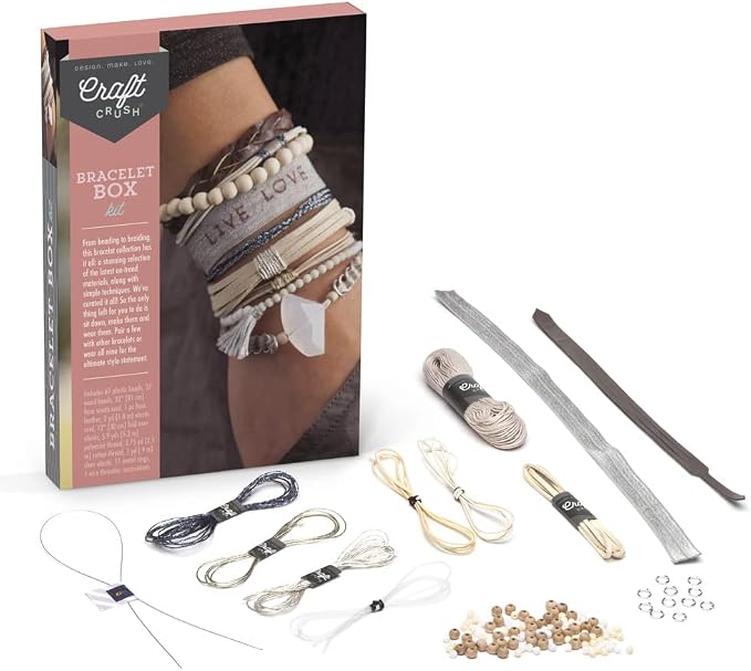 Craft Crush — Bracelet Box: Neutrals — Makes 9 Amazing Bracelets — Crafting - Image 3