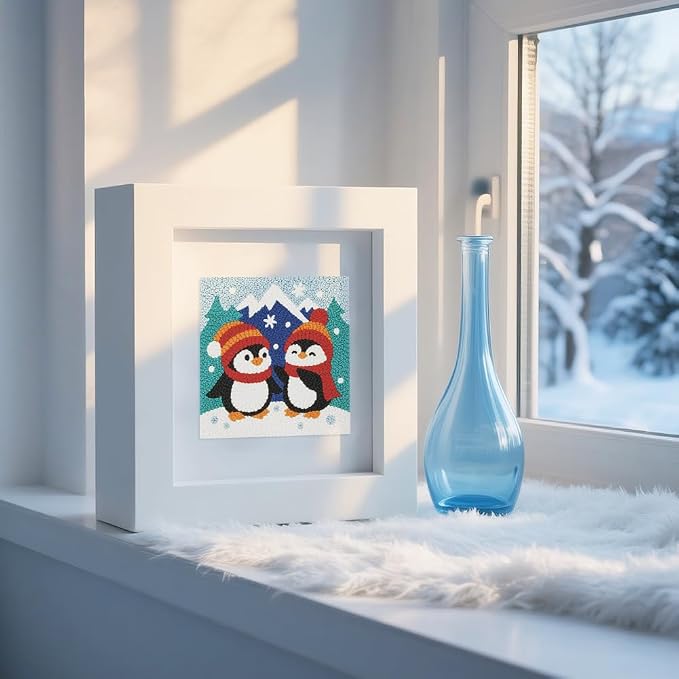 DOODLREAM Christmas Penguins DIY Punch Needle Embroidery Kit - Image 6