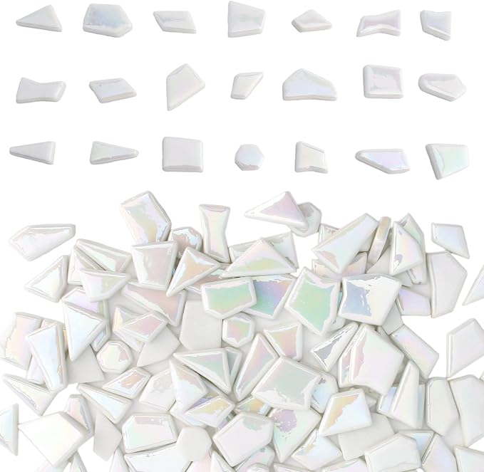 Youway Style Iridescent White Mosaic Tiles by YouwayStyle