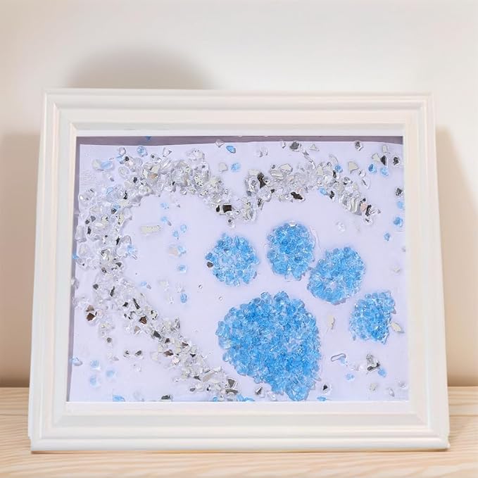 Sea Glass Art Kit, Mosaic Glass Photo Frame Set 9.5x7.5 Inch, Handcraft Style by Unknown