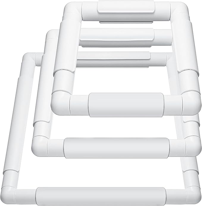 Janinka Embroidery Hoop 3 Pcs Cross Stitch Hoops and Frames White Rectangular by Janinka