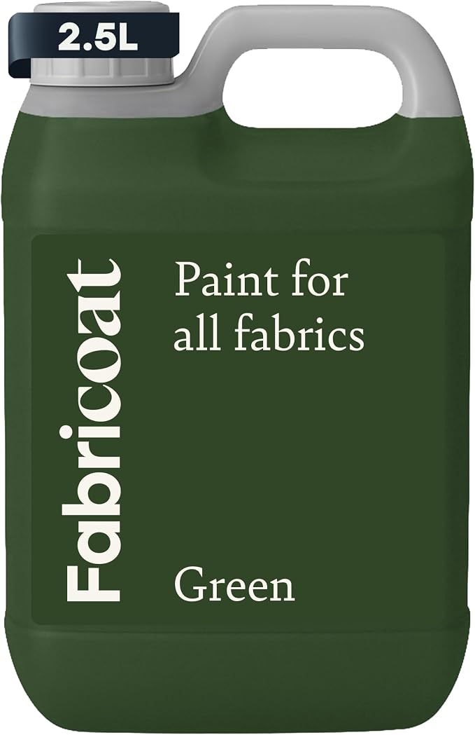 Fabricoat Green Fabric Upholstery Paint & Dye | 2.5L / 85 fl oz | Restore or by Fabricoat