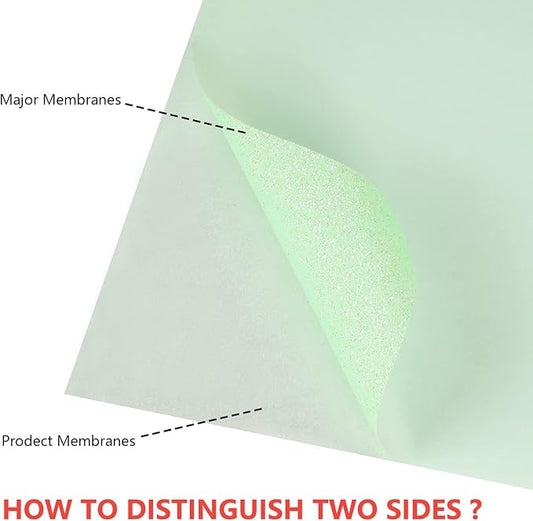guangyintong Glow Glitter Light Green Heat Transfer Vinyl HTV Rolls, 12" x 8ft Iron on Vinyl for T-Shirts, Glitter HTV Vinyl for All Cutter Machines Easy to Cut & Weed for DIY Design