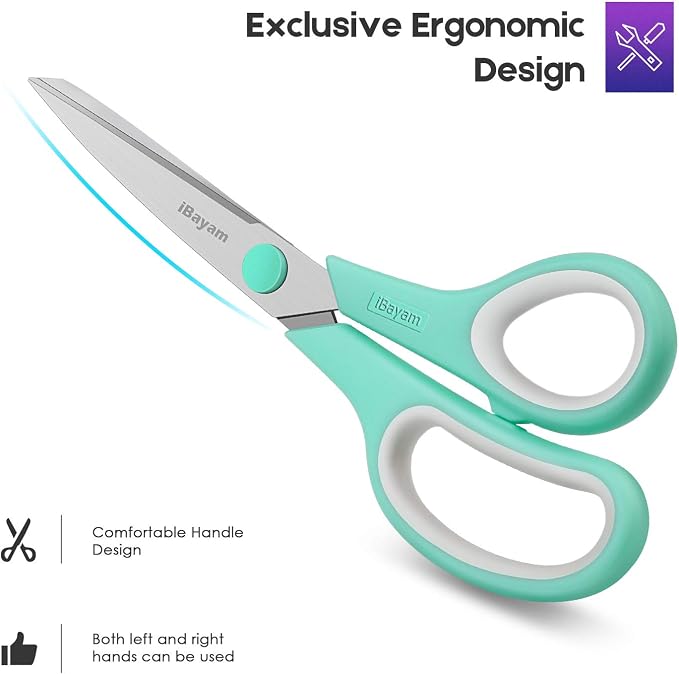 iBayam 8" Heavy Duty Scissors All Purpose - Image 5
