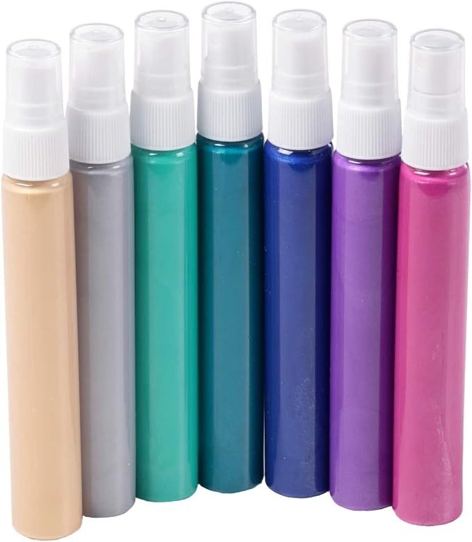 Tulip Fabric Paint, Permanent Spray on Paint Set, 7 Pack Metallic - Image 2