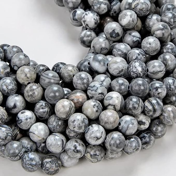Zenkeeper 108 Pcs Map Jasper Beads by Zenkeeper