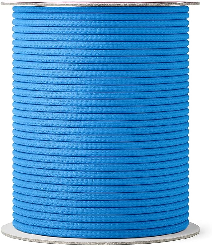 Mandala Crafts 2mm 109 Yards Sky Blue Cotton Waxed Cord for Jewelry Making Bracelet Cord Waxed String - Beading String Thread Jewelry Cords for Necklaces String