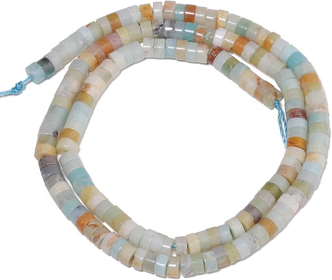 150Pcs 4×2mm Natural Amazonite Spacer Stone Beads - Image 6