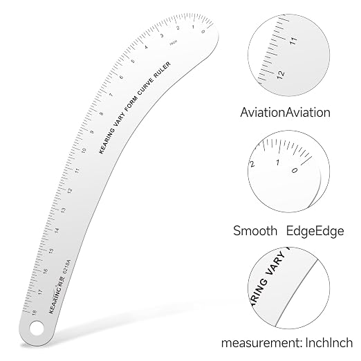 KEARING 18" Aviation Aluminum Hip Curve Ruler - Image 4