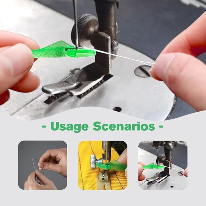 Fish Mouth Sewing Machine Needle Threader,2024 Upgrade Fish Type Needle Threader, Automatic Sewing Needle Threader,Easy Needle Threaders Tool (20 PCS)