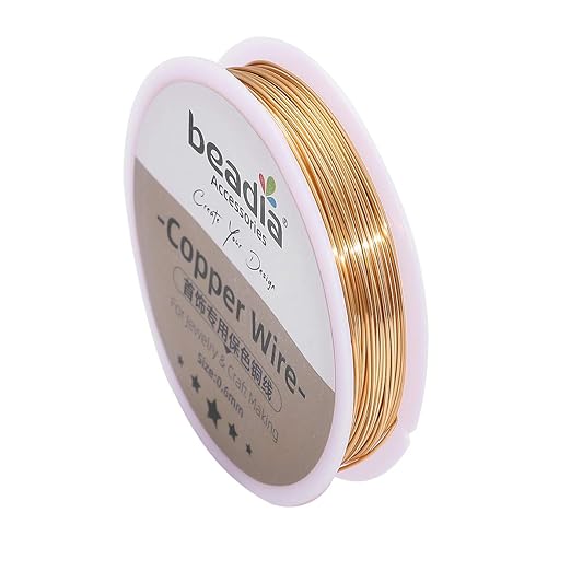 KC Gold Copper Wire 0.6mm Bead Cord for Bracelet Necklace Charm Beading Jewelry Making 16yard