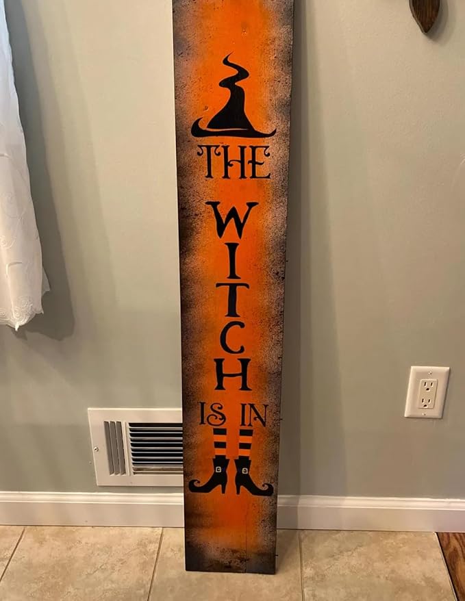 Halloween Stencils for Porch Sign Large Skeleton Boo Stencils Witch Ghost Drawing Templates for Porch Wood Sign Decor