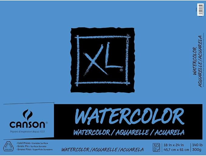 Canson XL Series Watercolor Pad, Heavyweight White Paper, Foldover Binding by Unknown