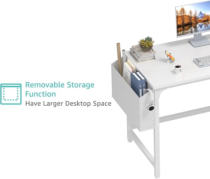 Lufeiya White Computer Desk - Image 6