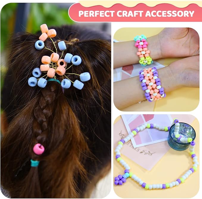 1000 Macaron Candy Pony Beads, Beads - Image 3