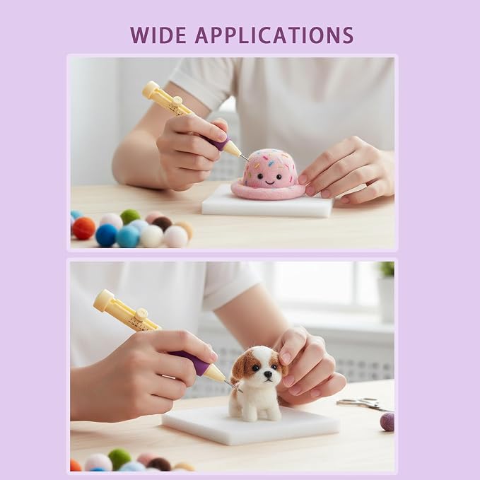 Needle Punch Kit, Adjustable Needle Length Embroidery Needle Punch - Image 8