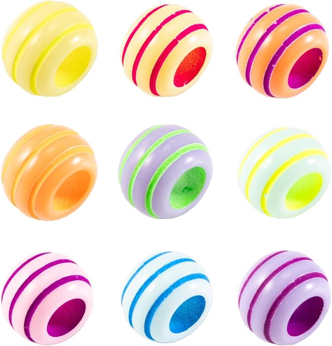 Gxueshan 1000 Pcs Acrylic Rainbow Round Pony Beads - Image 3