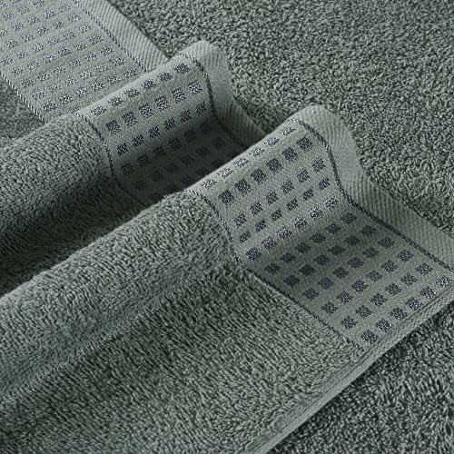 GLAMBURG 100% Cotton 2 Pack Oversized Bath Towel Set 28x55 Inches, Ultra Soft - Image 2
