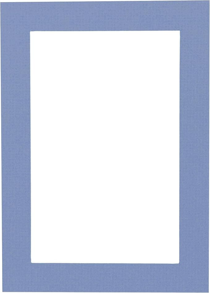 11x14 Mat Bevel Cut for 8.5x11 Photos - Acid Free Brittany Blue Precut Matboard With Backing Board and Crystal Clear, Self Seal Photo Mat Bag - For Pictures, Photos, Framing - 4-ply Thickness