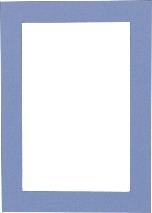 11x14 Mat Bevel Cut for 8.5x11 Photos - Acid Free Brittany Blue Precut Matboard With Backing Board and Crystal Clear, Self Seal Photo Mat Bag - For Pictures, Photos, Framing - 4-ply Thickness