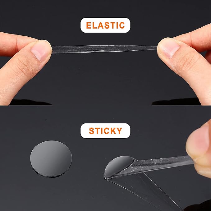 Zonon 1000 Pcs Double Sided Adhesive Dots Clear Glue Point Tape Stickers Balloon Glue Round Mini No Traces Adhesive Sticker Dot Sticker for Classroom Decor Craft DIY Office (0.39 Inch/ 10 mm)