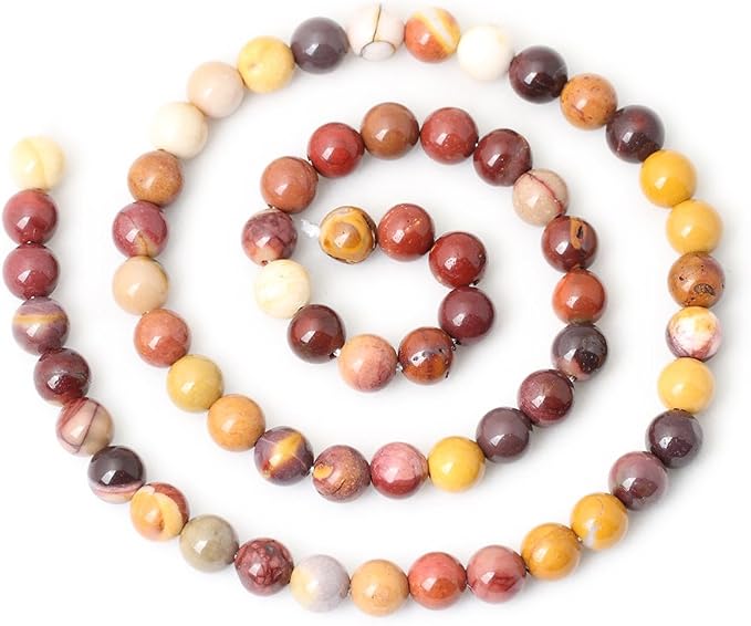 60PCS 6mm Natural Moonkaite Jasper Gemstone Round Loose Beads - Image 2
