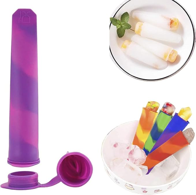 6pcs Popsicles Molds, Reusable Baby Silicone Popsicle Molds Multi Colors Ice - Image 4
