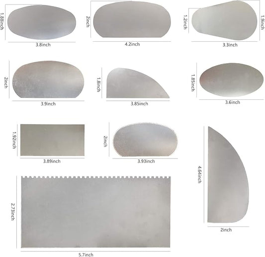 10pcs Steel Cutter Ceramic Tools, Sculpture Pottery Modeling Cutter Scraper for Polymer Clay Crafts