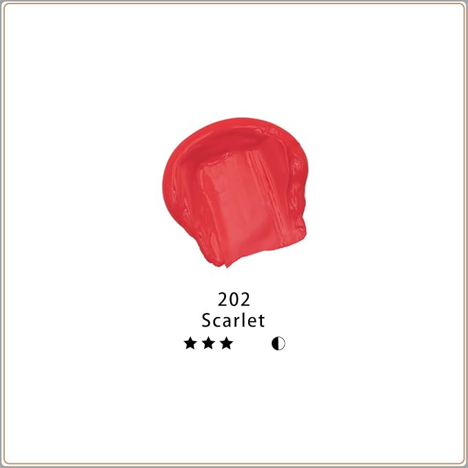 Artecho Scarlet Red Acrylic Paint 500ml / 17oz Large Bottle | Semi Glossy Finish - Image 2