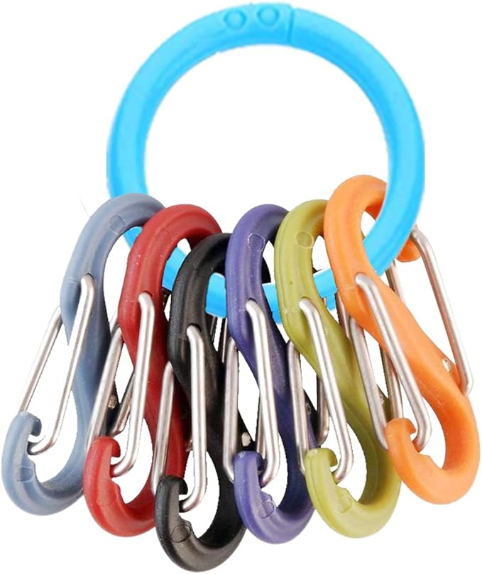 Haploon 175-Pack 1.1" Plastic Binder Clips Plastic Loose Leaf Rings Multi-Color Loose-Leaf Book Rings for School/Office, Swatches & Document Organization (7 Colors)