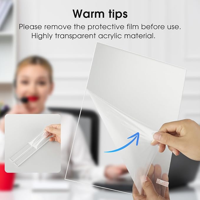 MaxGear Acrylic Sign Holder 8.5" x 11" Double Sided Sign Stand, 18 Pack | Clear - Image 2