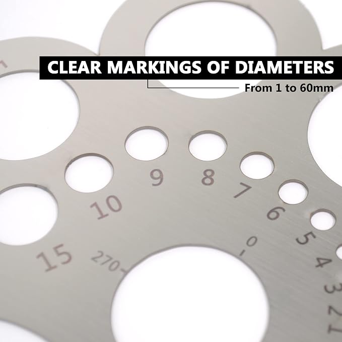 Round Leather Cutting Tool Corner Cutter Circle Drawing Template | Stainless - Image 4