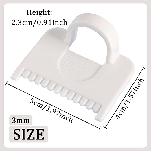 1 PCS Square 3mm Edge Lock Seam Guide, Mini Sewing Finger Ruler for Hand Sewing, DIY Sewing Kit Tool, Sewing Needle Gauge Measuring Guide, Square White