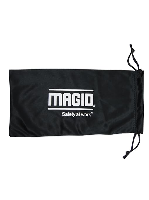 MAGID Y50 Safety Glasses for Construction | Black Frame — 24-Pack, Amber Lens | - Image 2