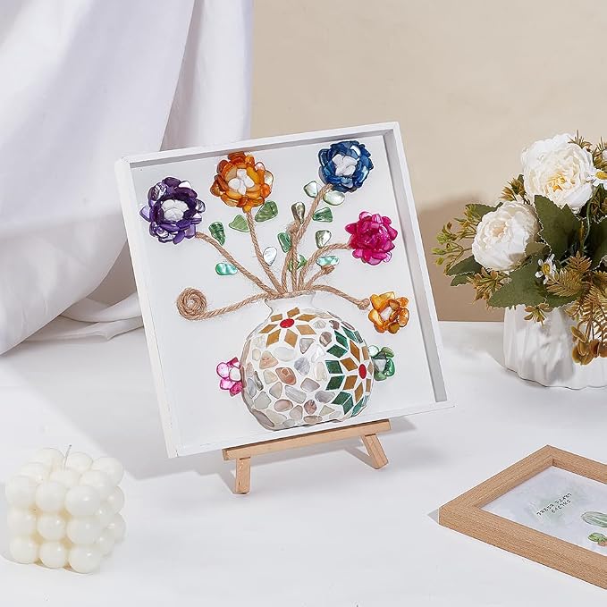 WEBEEDY DIY Mosaic Painting Kit Flower Vase Pattern Mosaic Arts and Craft Kits - Image 7