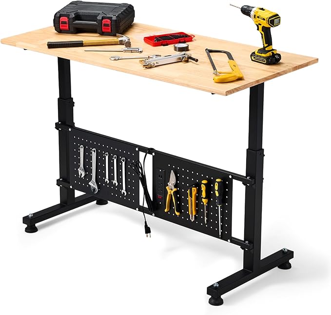 48'' Adjustable Height Workbench, Work Table by GVGBUK
